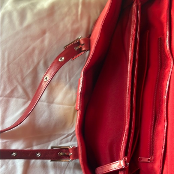 Red Leather Buckle Bag - Picture 3 of 4